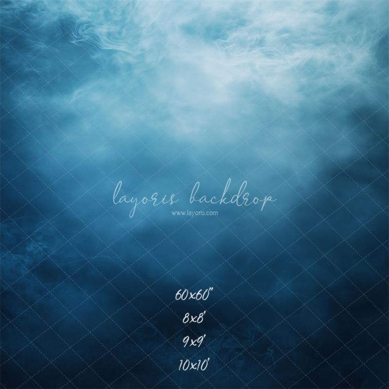 Misty Blue Old Master Photo Backdrop - Layoris