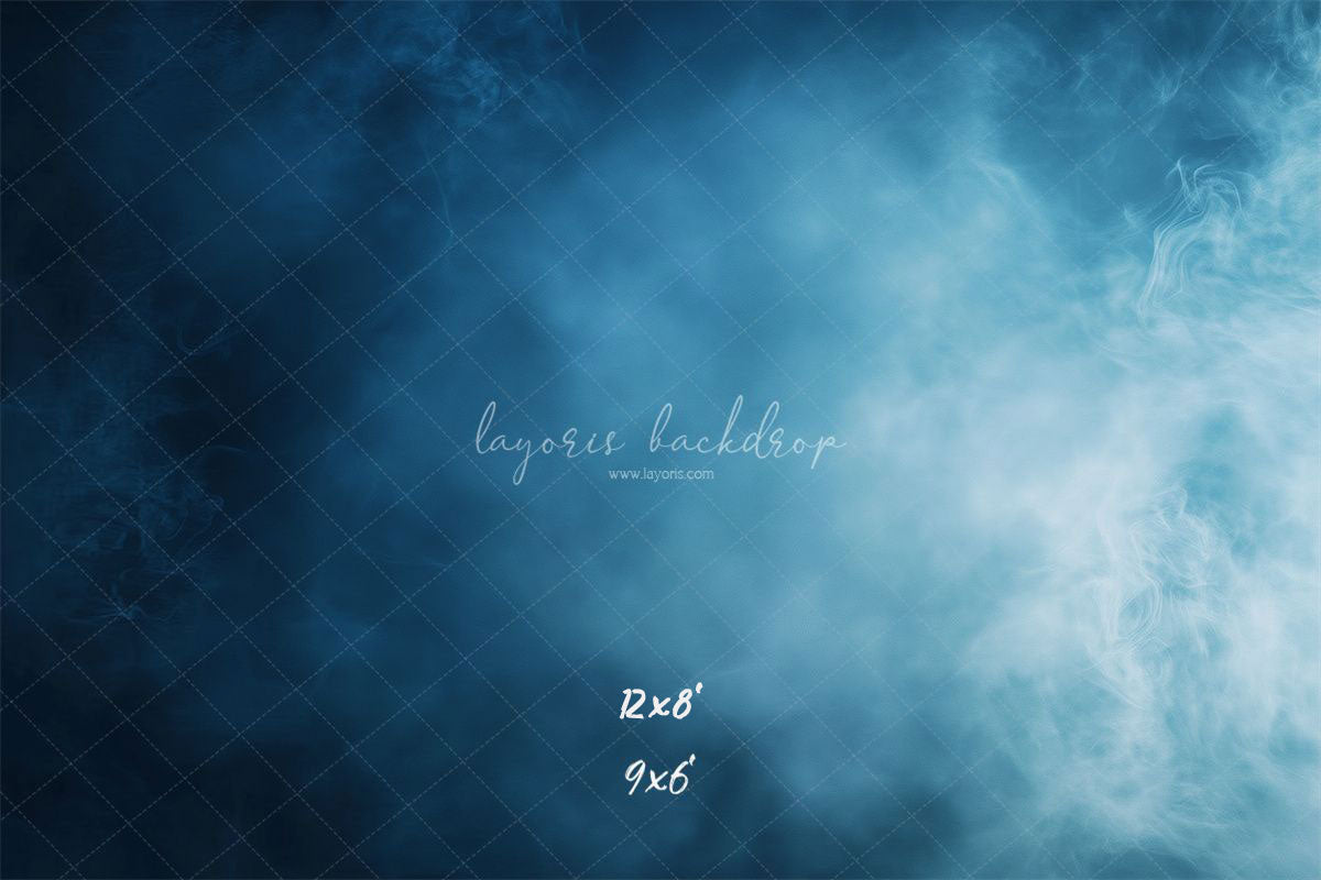Misty Blue Old Master Photo Backdrop - Layoris