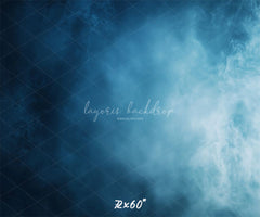 Misty Blue Old Master Photo Backdrop - Layoris