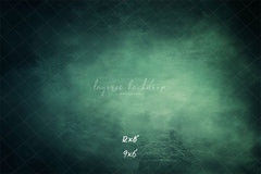 Green Abstract Old Masters Studio Backdrop - Layoris