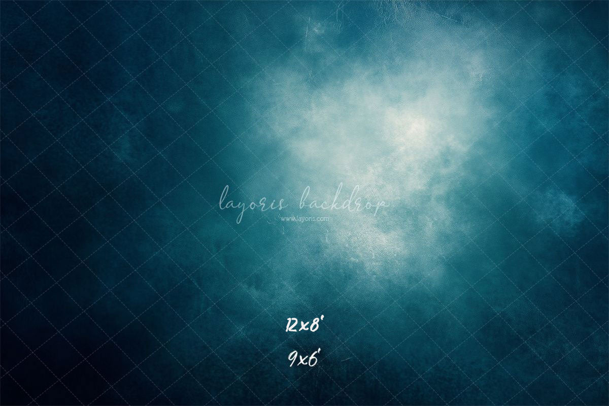 Blue Abstract Old Masters Studio Backdrop - Layoris