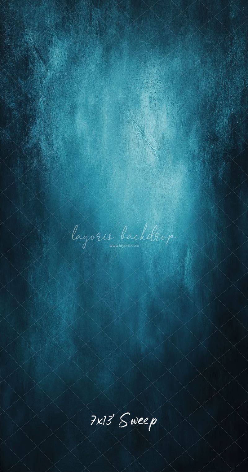 Blue Abstract Old Masters Portrait Studio Backdrop - Layoris