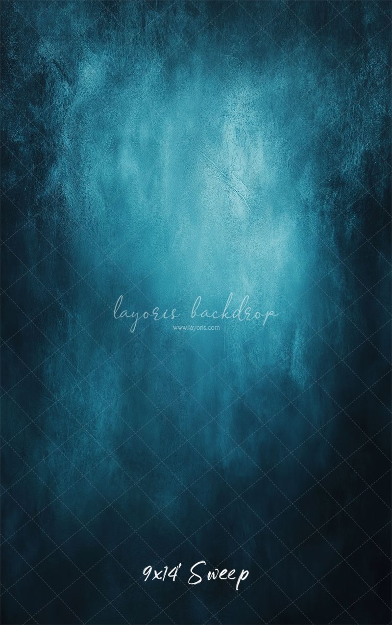 Blue Abstract Old Masters Portrait Studio Backdrop - Layoris