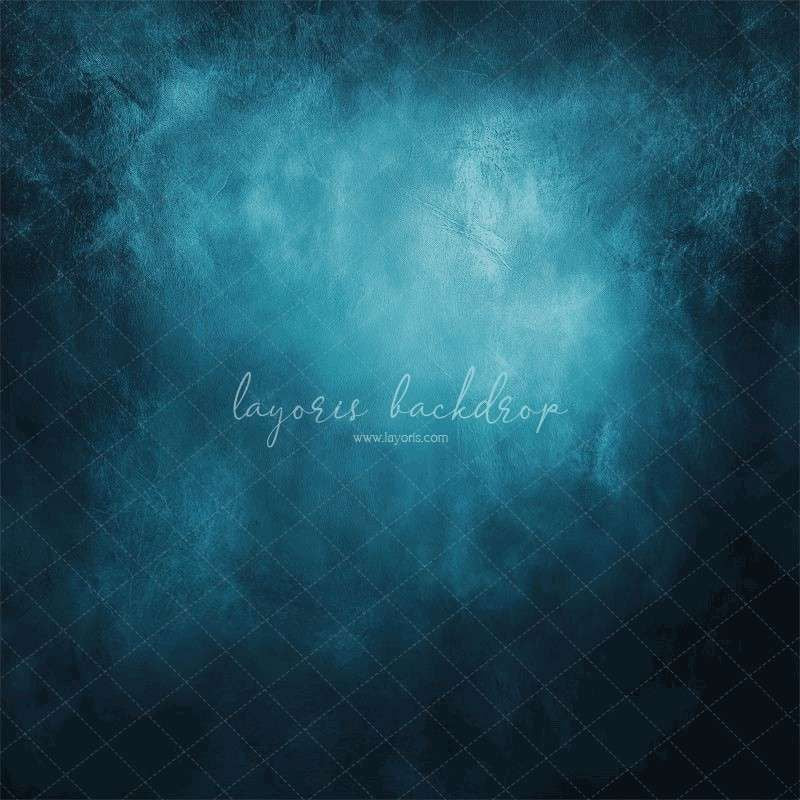 Blue Abstract Old Masters Portrait Studio Backdrop - Layoris