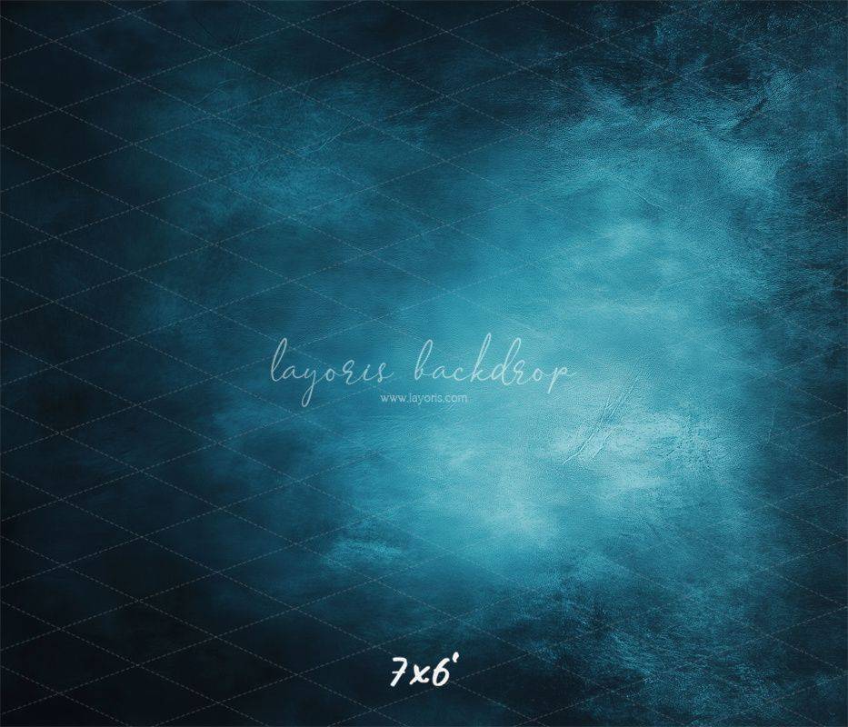 Blue Abstract Old Masters Portrait Studio Backdrop - Layoris