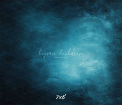 Blue Abstract Old Masters Portrait Studio Backdrop - Layoris