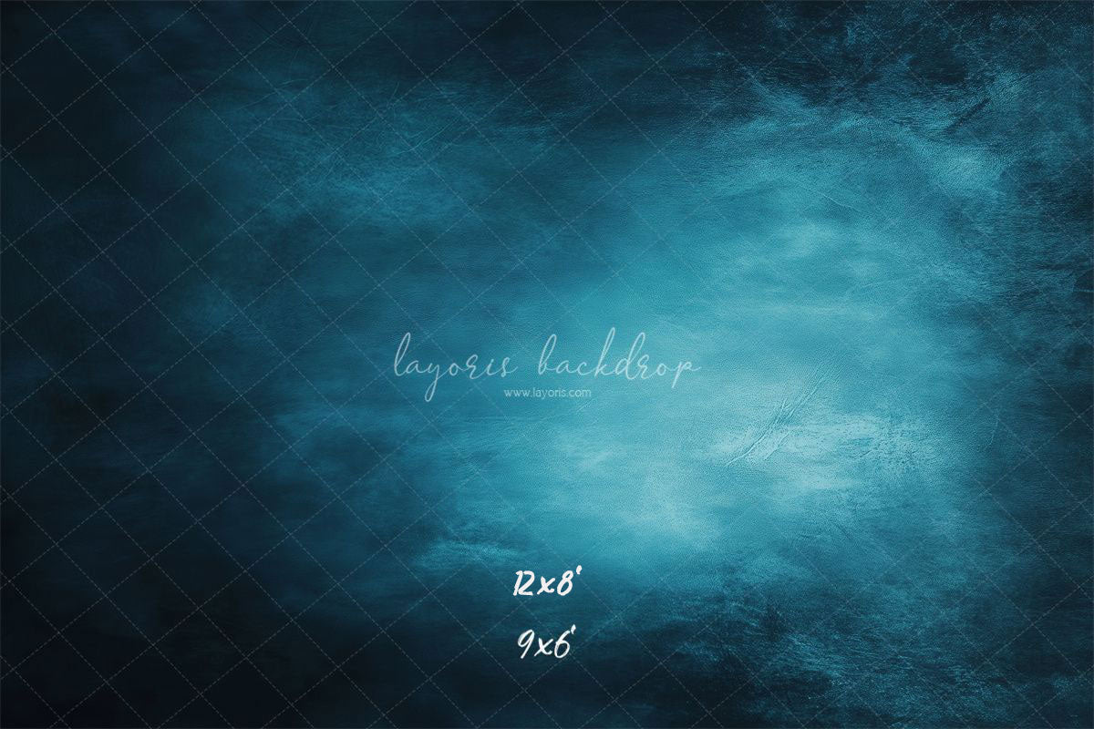 Blue Abstract Old Masters Portrait Studio Backdrop - Layoris