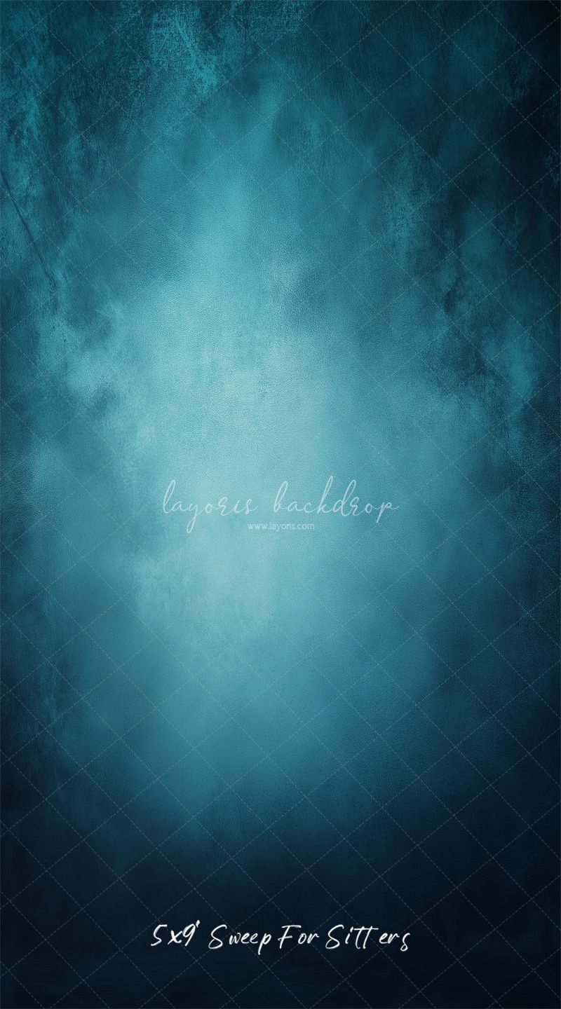 Blue Abstract Old Masters Portrait Backdrop - Layoris