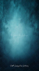 Blue Abstract Old Masters Portrait Backdrop - Layoris