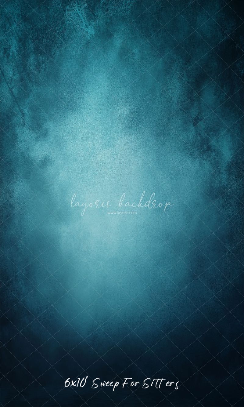 Blue Abstract Old Masters Portrait Backdrop - Layoris