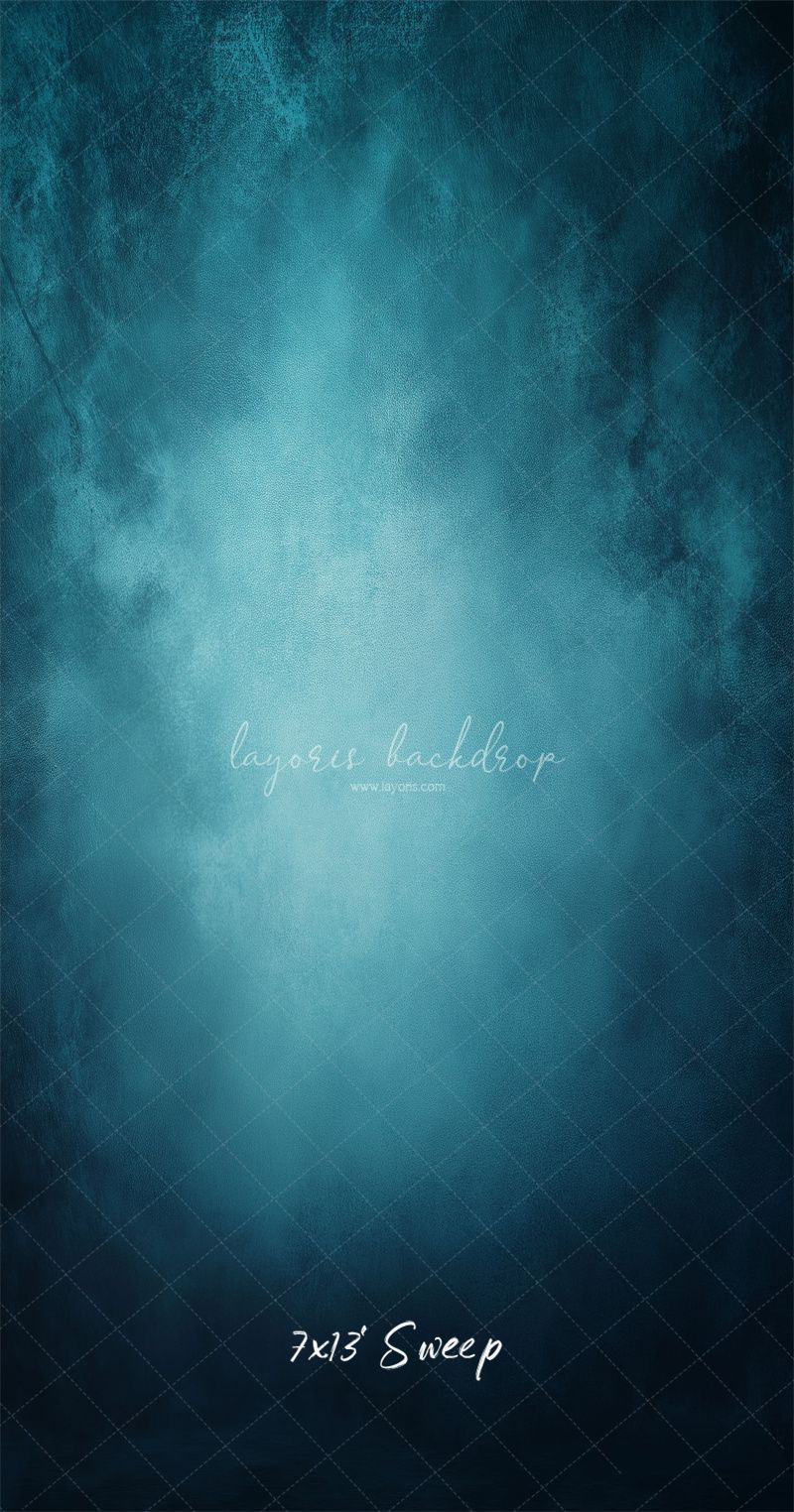 Blue Abstract Old Masters Portrait Backdrop - Layoris