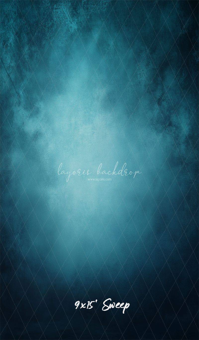 Blue Abstract Old Masters Portrait Backdrop - Layoris