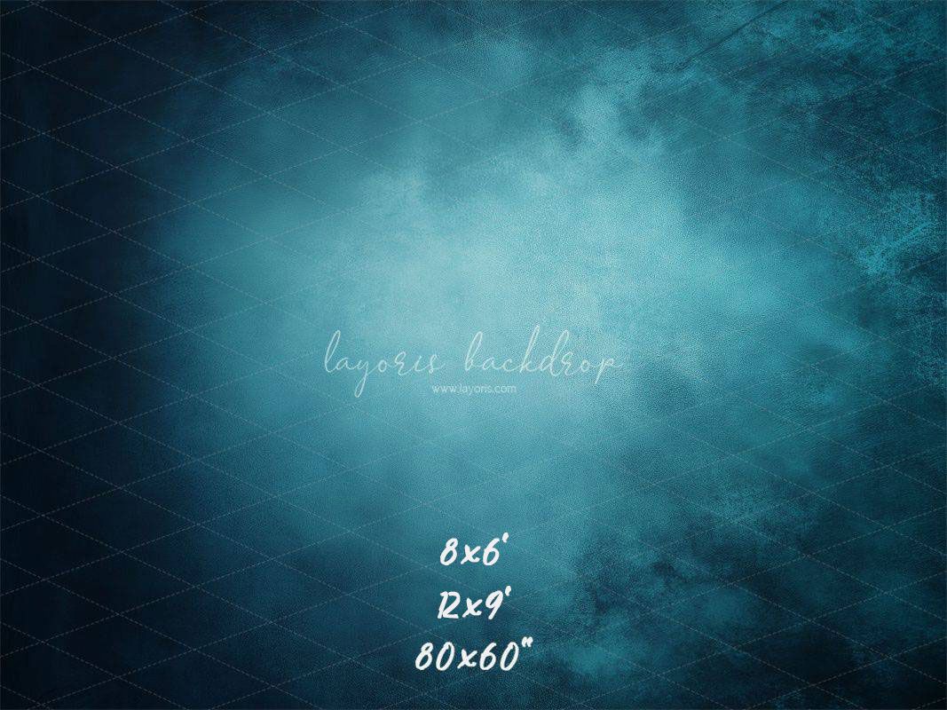 Blue Abstract Old Masters Portrait Backdrop - Layoris