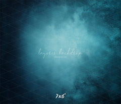 Blue Abstract Old Masters Portrait Backdrop - Layoris