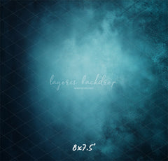 Blue Abstract Old Masters Portrait Backdrop - Layoris