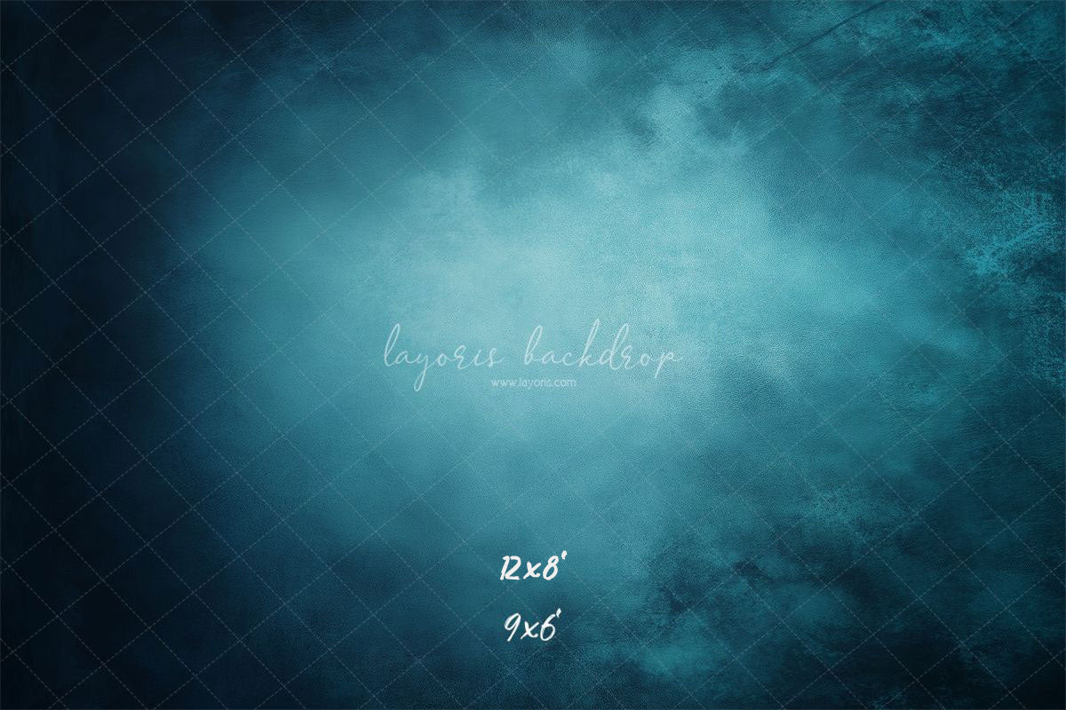 Blue Abstract Old Masters Portrait Backdrop - Layoris