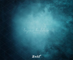 Blue Abstract Old Masters Portrait Backdrop - Layoris