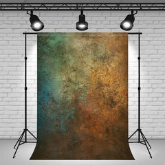 Blue Orange Rusty Texture Portrait Backdrop - Layoris