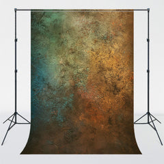 Blue Orange Rusty Texture Portrait Backdrop - Layoris