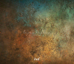Blue Orange Rusty Texture Portrait Backdrop - Layoris