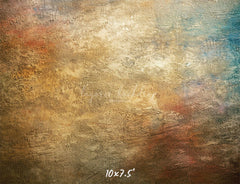 Blue Orange Old Rusty Wall Portrait Backdrop - Layoris