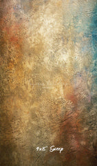 Blue Orange Old Rusty Wall Portrait Backdrop - Layoris