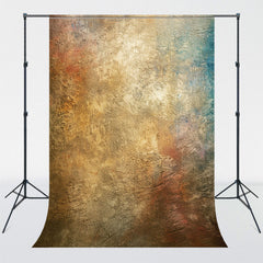 Blue Orange Old Rusty Wall Portrait Backdrop - Layoris