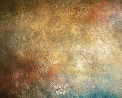 Blue Orange Old Rusty Wall Portrait Backdrop - Layoris