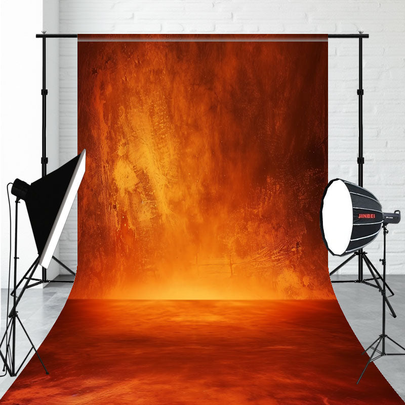 Warm Orange Photo Booth Portrait Sweep Backdrop - Layoris