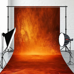 Warm Orange Photo Booth Portrait Sweep Backdrop - Layoris