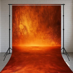 Warm Orange Photo Booth Portrait Sweep Backdrop - Layoris