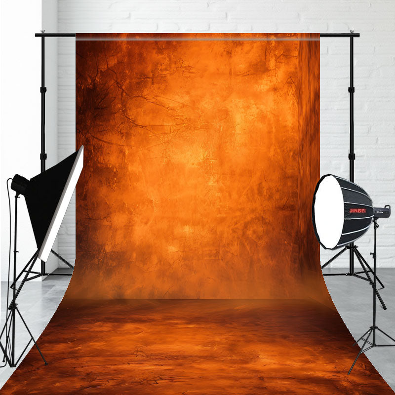 Hot Orange Photo Booth Portrait Sweep Backdrop - Layoris