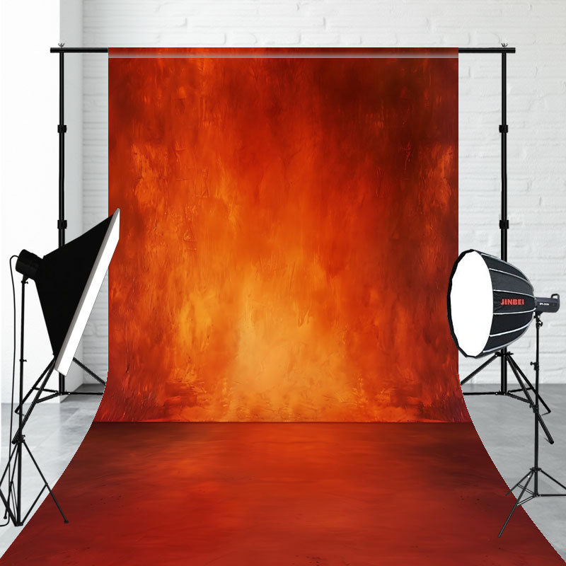 Orange Photo Booth Portrait Sweep Backdrop - Layoris