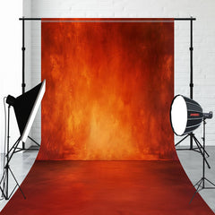 Orange Photo Booth Portrait Sweep Backdrop - Layoris