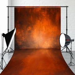 Orange Black Photo Booth Portrait Sweep Backdrop - Layoris