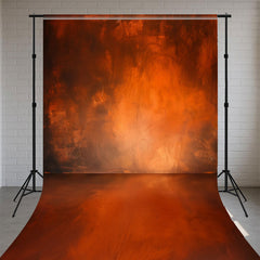 Orange Black Photo Booth Portrait Sweep Backdrop - Layoris