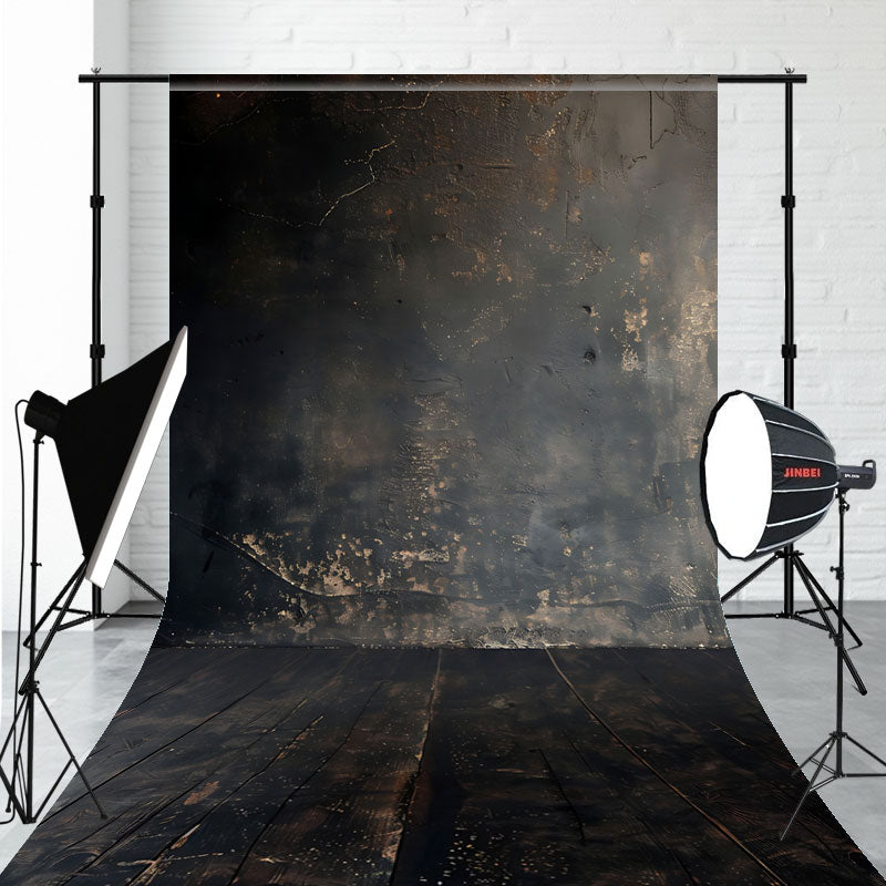 Vintage Old Wall And Wooden Floor Sweep Backdrop - Layoris