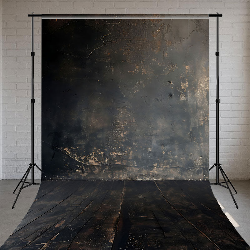 Vintage Old Wall And Wooden Floor Sweep Backdrop - Layoris
