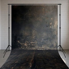 Vintage Old Wall And Wooden Floor Sweep Backdrop - Layoris