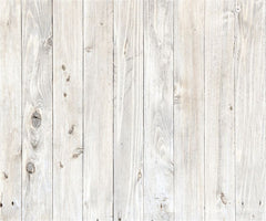 White Wooden Texture Fabric Floor Backdrop - Layoris