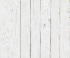 White Painted Wooden Portrait Fabric Floor Backdrop - Layoris