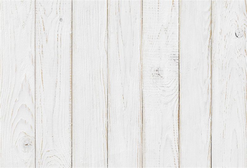 White Painted Wooden Portrait Fabric Floor Backdrop - Layoris