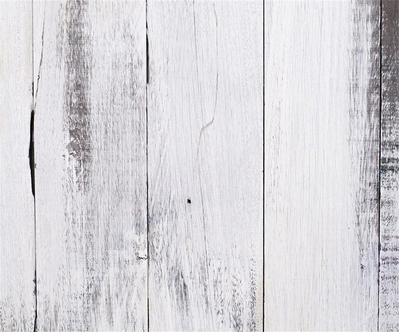 Faded White Wooden Planks Fabric Floor Backdrop - Layoris