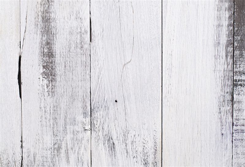 Faded White Wooden Planks Fabric Floor Backdrop - Layoris