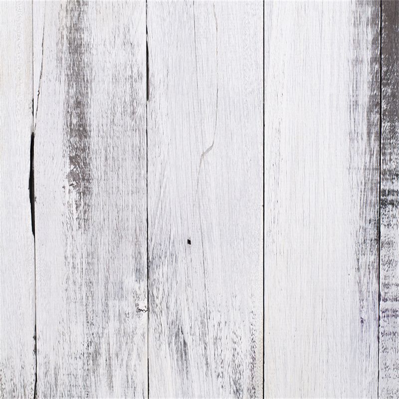Faded White Wooden Planks Fabric Floor Backdrop - Layoris