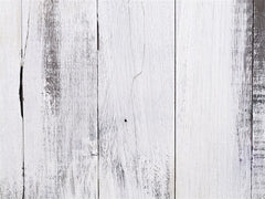 Faded White Wooden Planks Fabric Floor Backdrop - Layoris