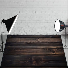 Coffee Color Gradient Wood Fabric Floor Backdrop - Layoris