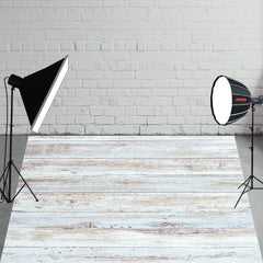 Blue And White Wood Plank Texture Fabric Floor Backdrop - Layoris