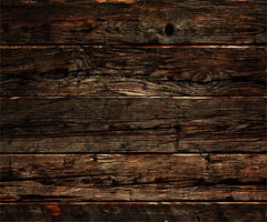 Dark Old Wooden Planks Fabric Floor Backdrop - Layoris