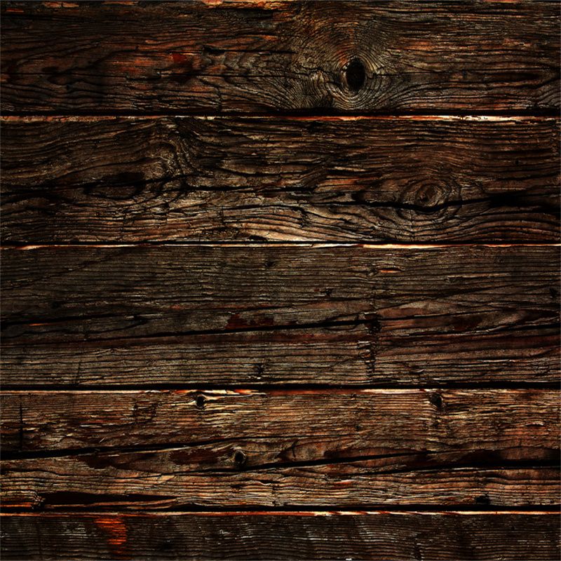 Dark Old Wooden Planks Fabric Floor Backdrop - Layoris